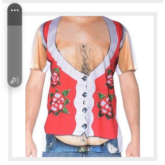 Holiday Festive Floral Red Christmas Reversible Vest - Picture 3 of 8